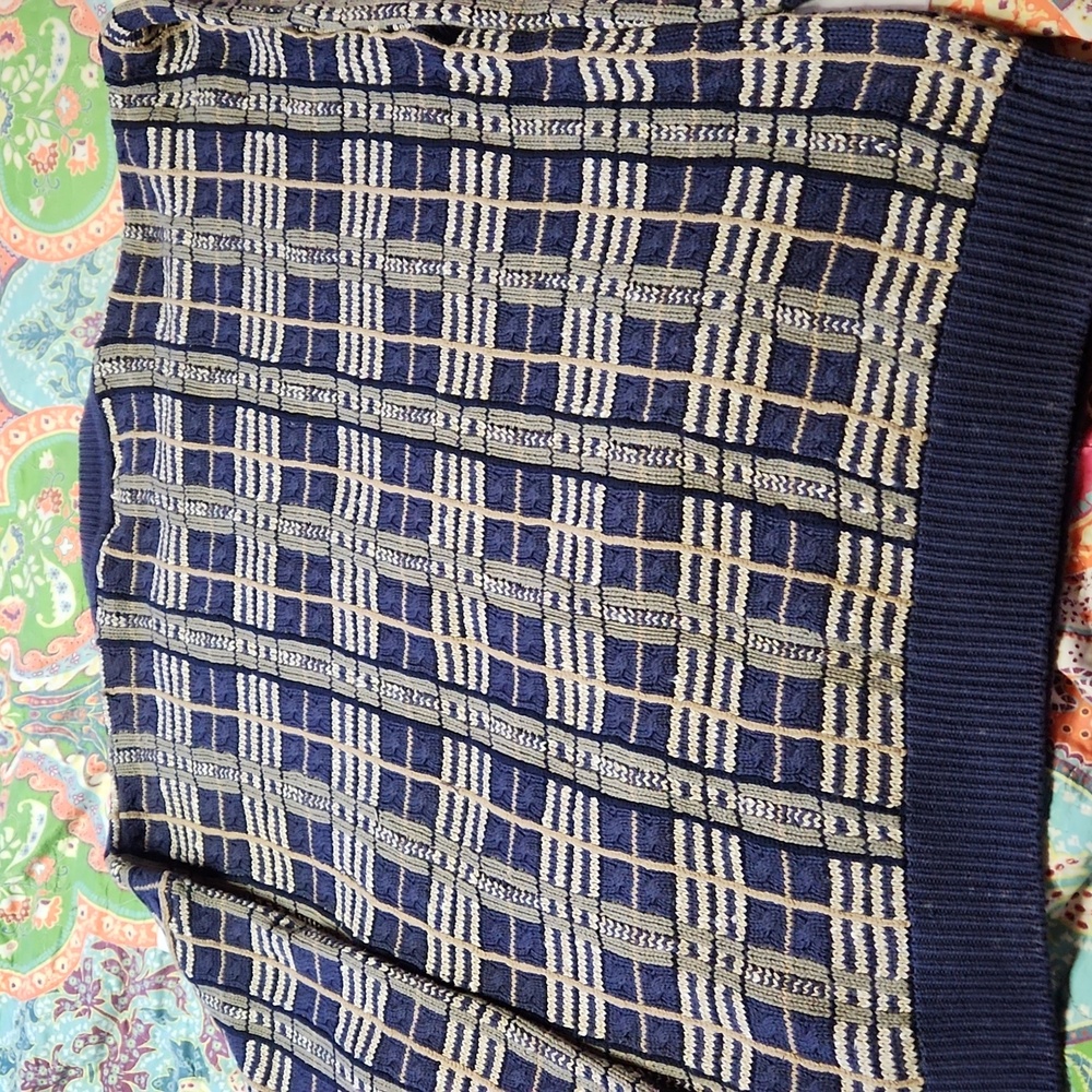 *VTG* 80'S IZOD men's Sweater ,dad sweater, grandpa Chic ,cableknit ,nautical - Picture 3 of 4